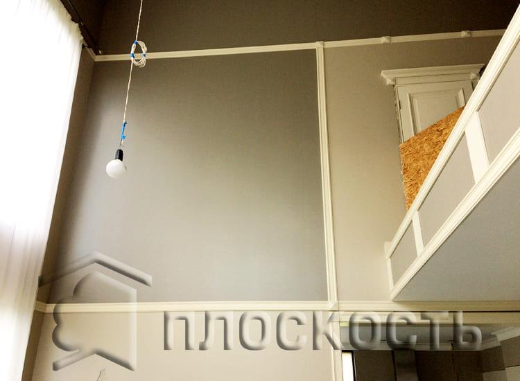 Общее фото с объекта по установке дверей, стеновых и потолочных плинтусов с розетками фабрики ГАРАНТ в Выборгском районе Санкт-Петербурга