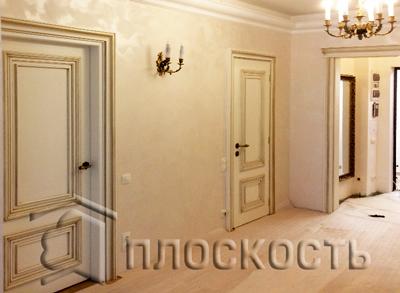 Монтаж дверей с патиной московской фабрики Гарант в Кудрово СПб